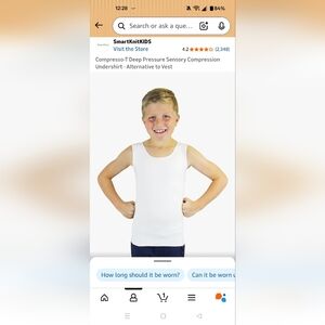 White Compression Undershirt - Smart Knit Kids, Size Large